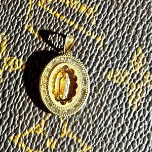 10k real gold Virgin Mary pendant